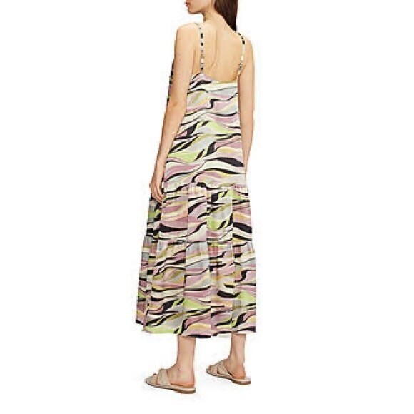 Ted Baker Warrenn Abstract Midi Dress Dusty Pink Size 6 US - Picture 3 of 15